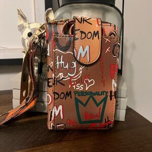 Graffiti Print Wallet Bag